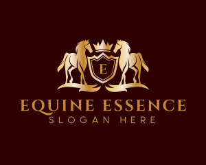 Equine - Stallion Equine Shield logo design