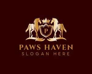 Stallion Equine Shield logo design