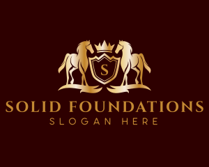 Steed - Stallion Equine Shield logo design