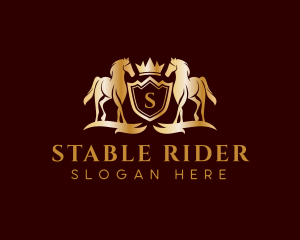 Horseman - Stallion Equine Shield logo design