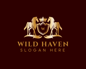 Stallion Equine Shield logo design