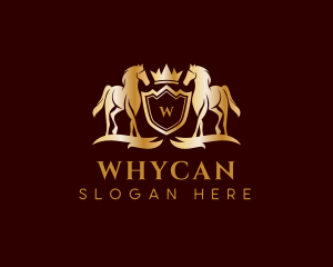 Pony - Stallion Equine Shield logo design