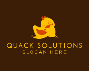 Duck - Cute Smiling Duck logo design