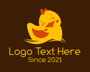 Duck - Cute Smiling Duck logo design