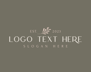 Elegant Classy Leaf logo design