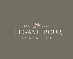 Elegant Classy Leaf logo design