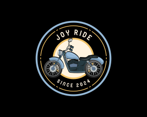 Ride - Travel Motorcycle Rider logo design