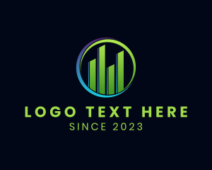Leasing Agent - City Bar Graph Stock logo design