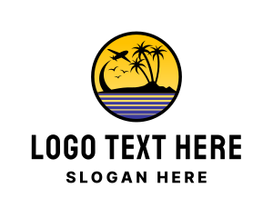 Sunset - Sunset Beach Plane Tour logo design