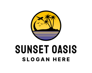 Sunset Beach Plane Tour logo design