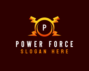 Power Lightning Charge logo design