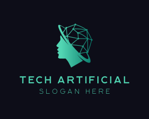 Artificial - Human Intelligence Technology logo design