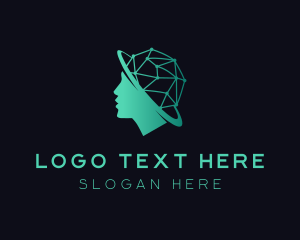 Thinking - Human Intelligence Technology logo design