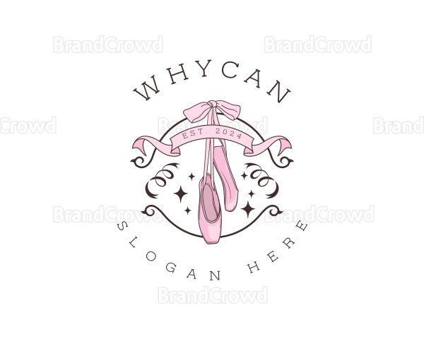 Ballerina Ballet Shoe Logo