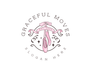 Ballet - Ballerina Ballet Shoe logo design