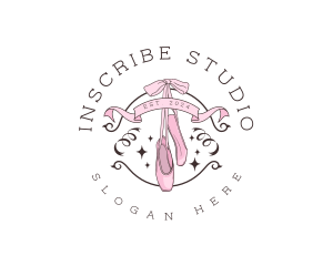 Ballerina Ballet Shoe logo design