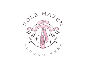 Shoe - Ballerina Ballet Shoe logo design