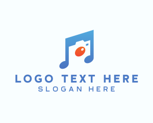 Musical Note - Camera Musical Note logo design