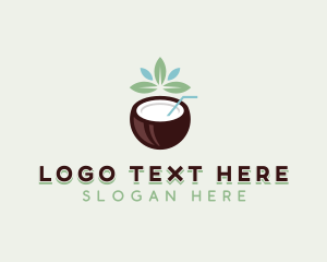 Juice - Coconut Juice Drink logo design