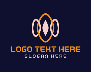 Telecom - Abstract Tech Waves logo design