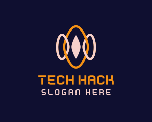 Cyber Tech Waves logo design