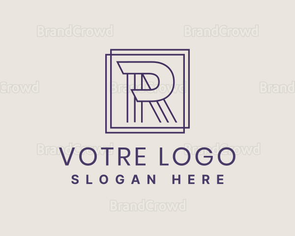 Square Linear Professional Logo
