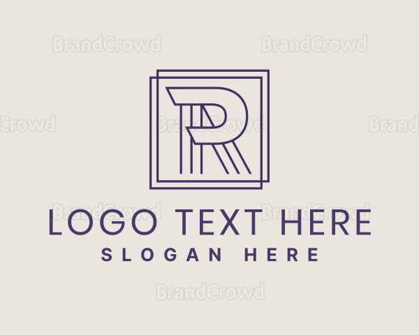 Square Linear Professional Logo