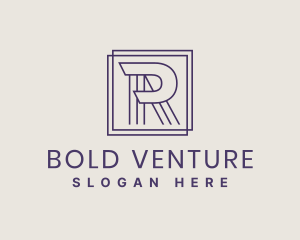 Venture - Square Linear Professional logo design