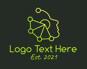 College - Gradient Technology Face logo design