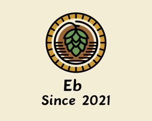 Natural - Beer Plant Badge logo design