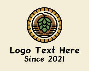 Draught Beer - Beer Plant Badge logo design