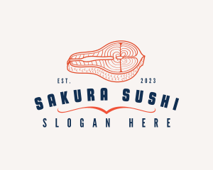 Salmon Fish Restaurant logo design