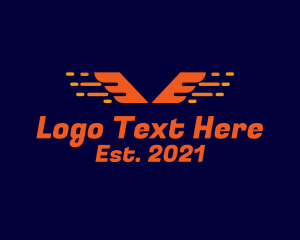 Delivery Service - Fast Wings Racing logo design