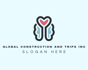 Heart Brain Mental Healthcare logo design