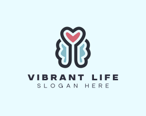 Heart Brain Mental Healthcare logo design