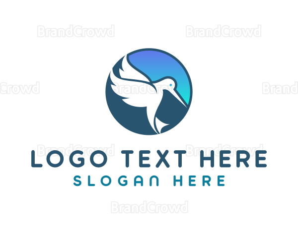 Hummingbird Wings Flying Logo