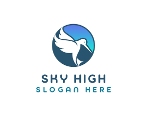 Fly - Hummingbird Wings Flying logo design