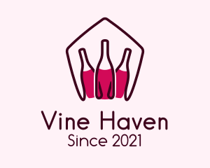 Wine Bar - Cellar Wine Bottles logo design