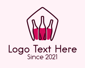 Wine Store - Cellar Wine Bottles logo design