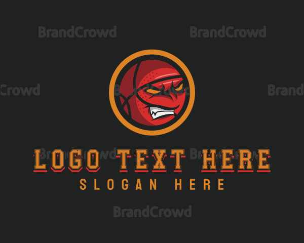 Angry Basketball Sports Logo