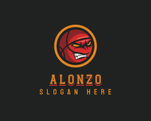 Angry Basketball Sports logo design