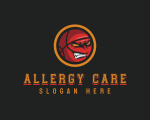 Angry Basketball Sports logo design