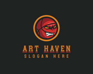 Angry Basketball Sports logo design