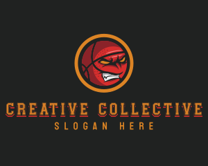 Angry Basketball Sports logo design