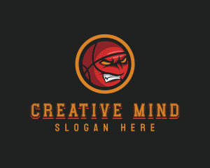 Angry Basketball Sports logo design