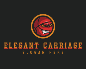 Angry Basketball Sports logo design