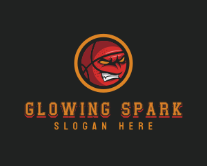 Angry Basketball Sports logo design