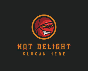 Angry Basketball Sports logo design