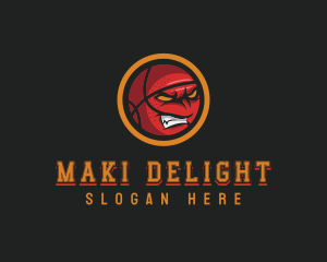 Angry Basketball Sports logo design