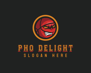 Angry Basketball Sports logo design